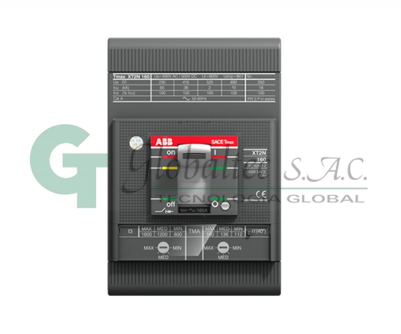 INTERRUPTOR TERMOMAGNETICO REG:87.5-125A 85KA XT2S160TM- 1SDA067559R1 - ABB