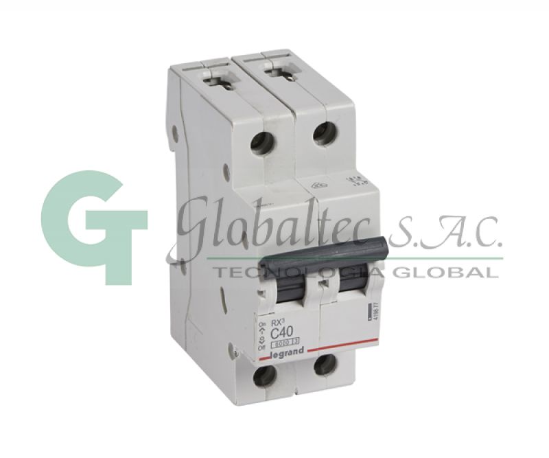 INTERRUPTOR TERMOMAGNETICO RX3 2X40A 10KA/220V- 6KA/400V - 419877 - LEGRAND