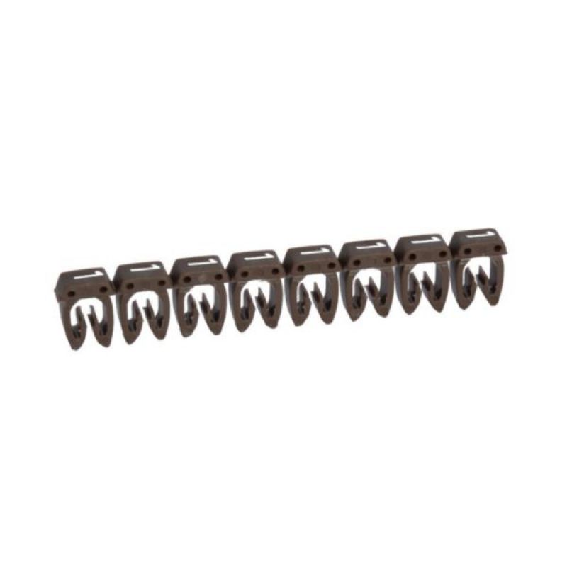 MARCADOR CAB3 P/CABLE 0,5-1,5MM2 #1 X1UND CAFE  038211- 038211 - LEGRAND