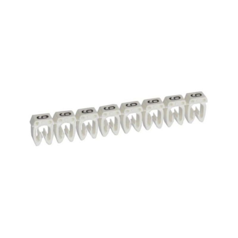 MARCADOR CAB3 P/CABLE 4-6MM2 # 9 X1UND BLANCO  038239- 038239 - LEGRAND - Cintas Aislantes y Materiales Aislantes