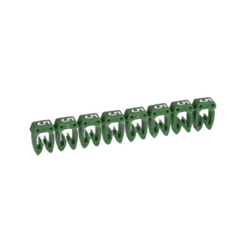 MARCADOR CAB3 P/CABLE1,5-2,5MM2 #5 X1UND VERDE  038225- 038225 - LEGRAND - Cintas Aislantes y Materiales Aislantes