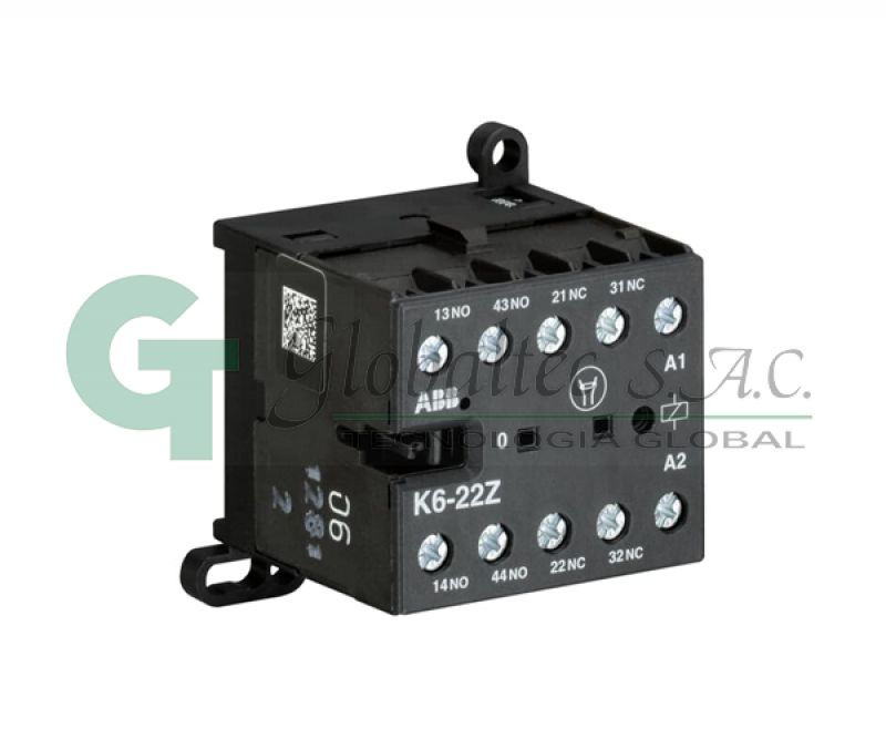 MINI CONTACTOR AUXILIAR K6-22Z-01 BOBINA:24VAC 2NA+2NC GJH1211001R0221 - ABB