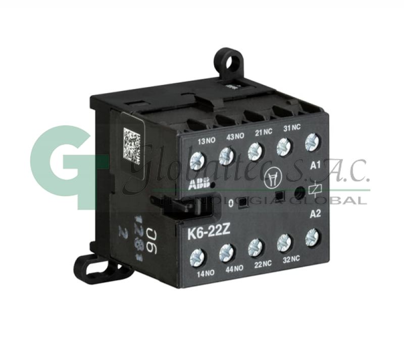 MINI CONTACTOR AUXILIAR K6-22Z-80 BOBINA:220-240VAC 2NA+2NC GJH1211001R8220 - ABB
