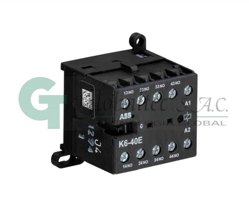 MINI CONTACTOR AUXILIAR K6-40E-80 BOBINA:220-240VAC 4NA GJH1211001R8400 - ABB