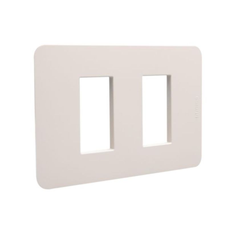 PLACA MATIX GO ARENA SIN SOPORTE PLASTICO 1+1 MODULO CENTRADO - JA4803M2TS - TICINO