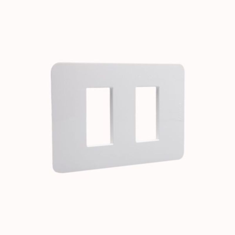 PLACA MATIX GO BLANCA SIN SOPORTE PLASTICO 1+1 MODULO - JA4803M2JW - TICINO