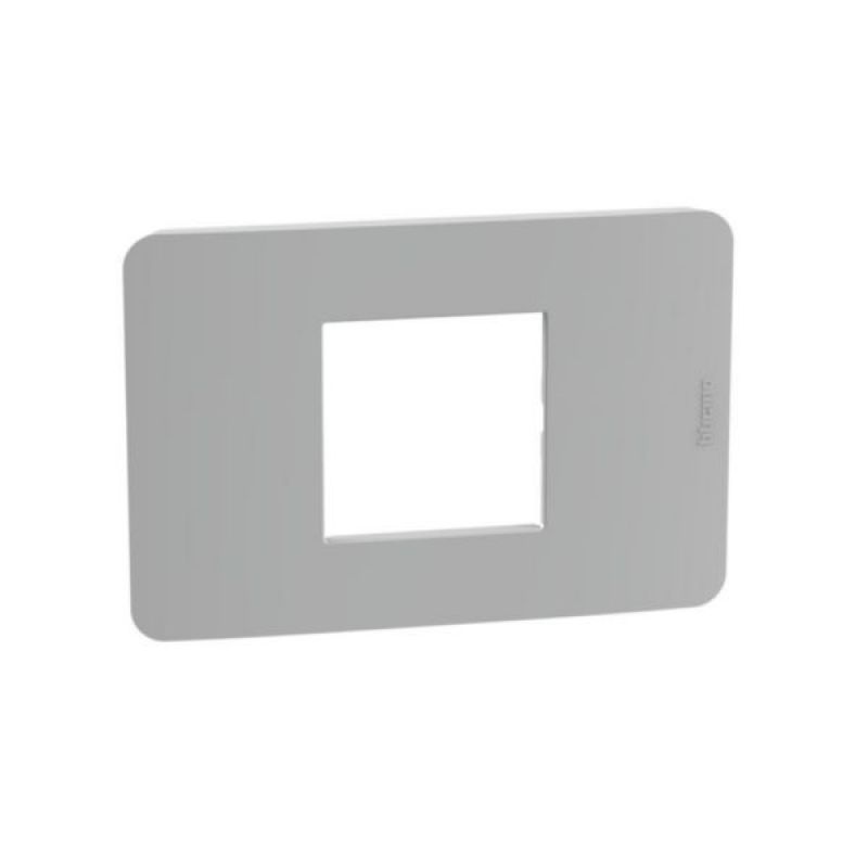 PLACA MATIX GO GRIS SIN SOPORTE PLASTICO 2 MODULOS CENTRADO - JA4819JG - TICINO