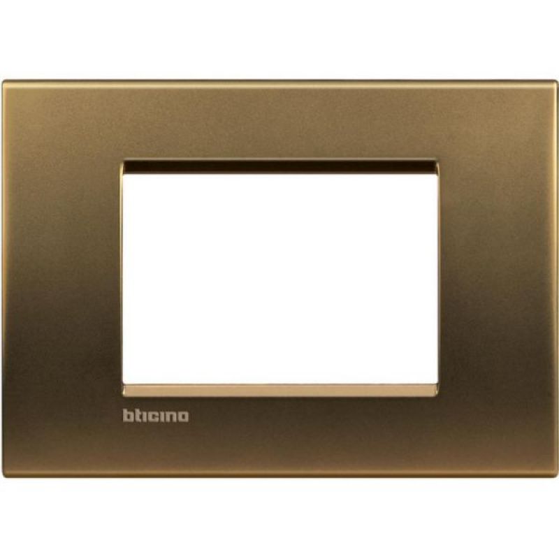 PLACA METAL 3 MODLIVING-LIGHT RECTANGULAR BRONLNA4803BZ- LNA4803BZ - TICINO
