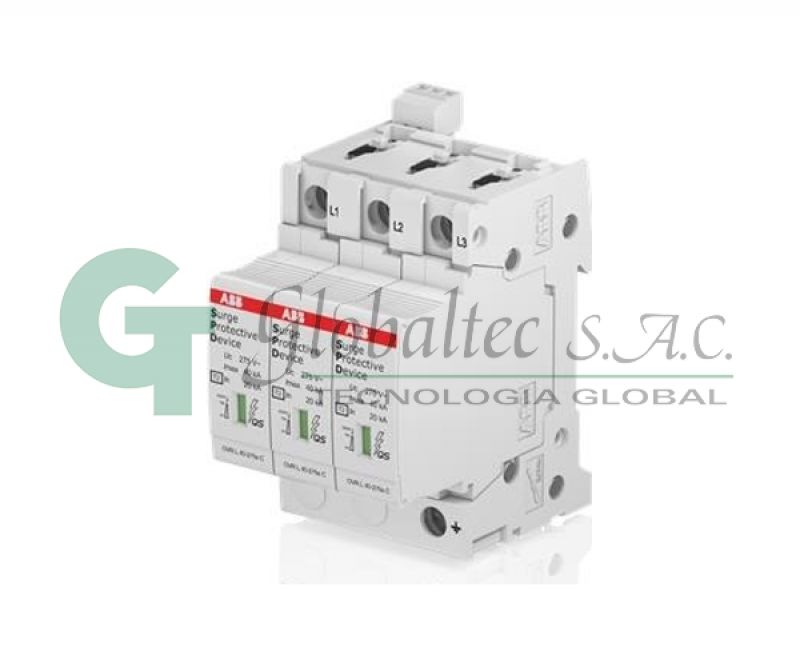 PROTECTOR DE SOBRETENSION 1.4KV 20KA 275V OVRT2 3L 40-275S PTS QS- [2CTB815704R0600] - ABB
