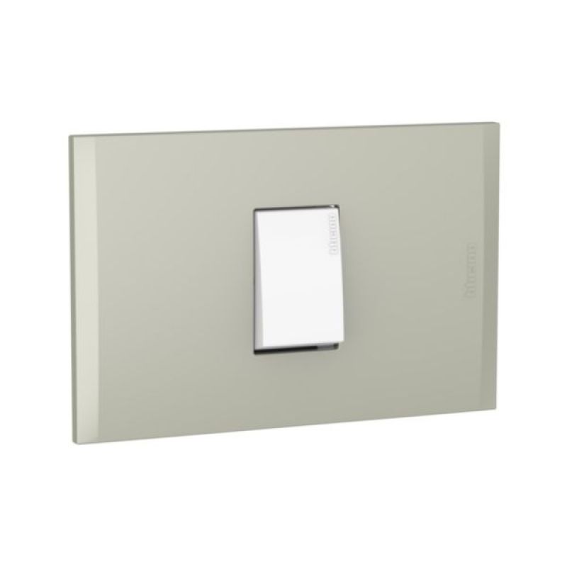 PULSADOR 10A 250V BLANCO C/PLACA TERRA MODUS 4 - AH2102EBTI - TICINO