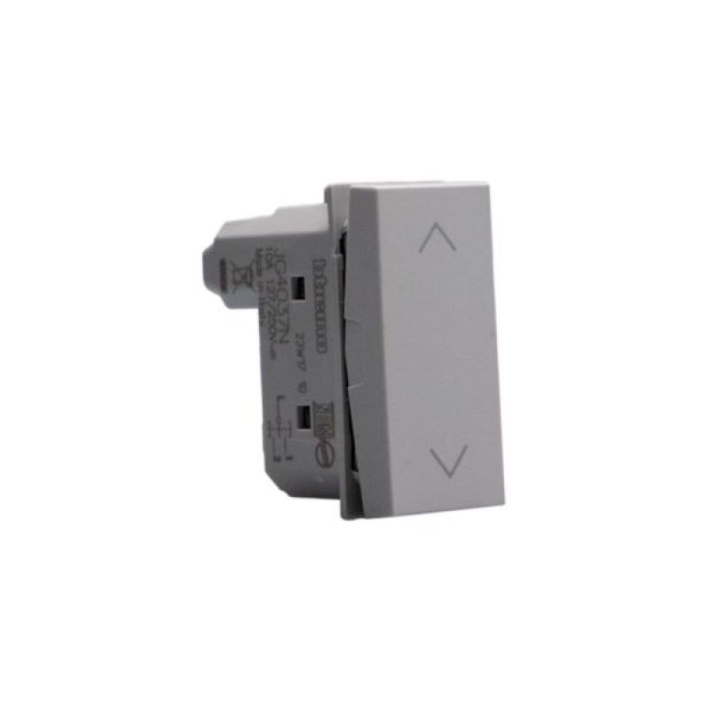 PULSADOR DOBLE INTERBLOQUEADO 10A MATIX GO 1 MODULO GRIS - JG4037N - TICINO