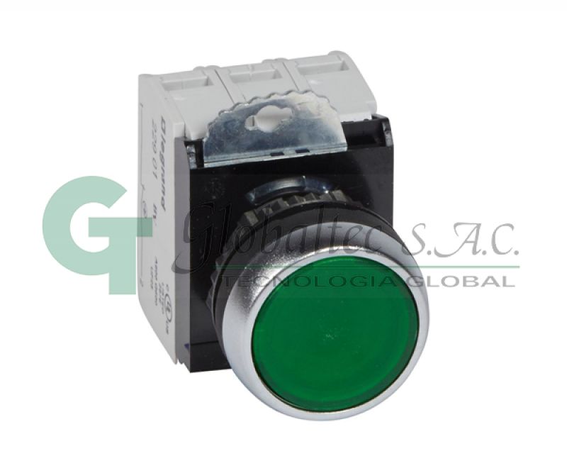 PULSADOR LUMINOSO RASANTE VERDE - 023759 - LEGRAND - Equipos de Automatización