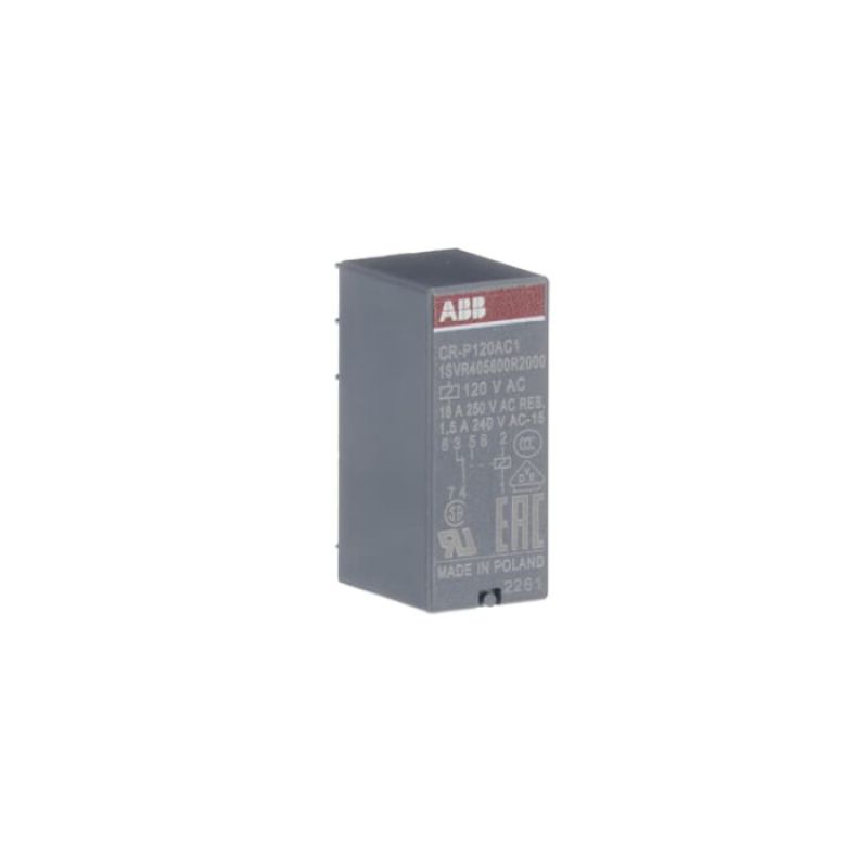 RELE ENCAPSULADO 8 PINES CON 1 NC/NA 120VAC 1SVR405600R2000 - ABB - Equipos de Automatización