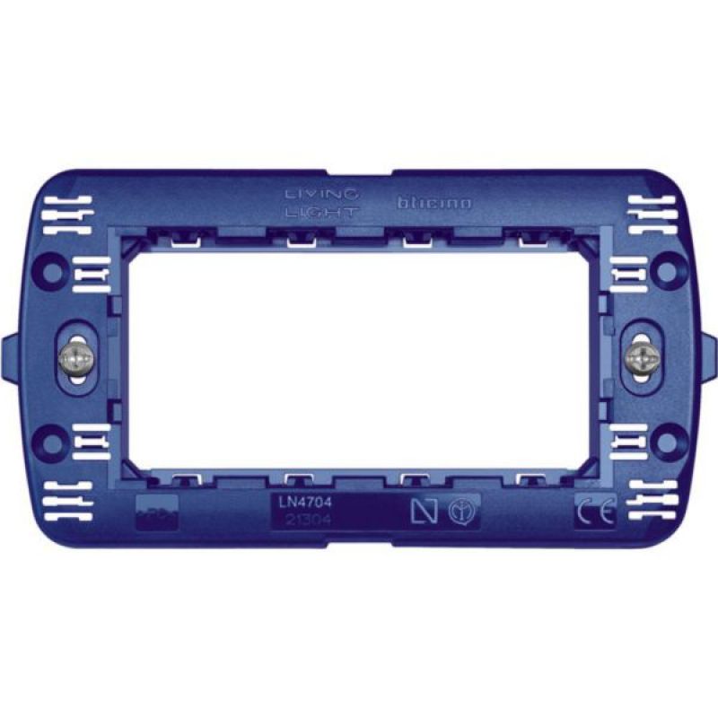 SOPORTE RESINA P/PLACA 4MOD.LIVING INT-LIGHT LN4704- LN4704 - TICINO