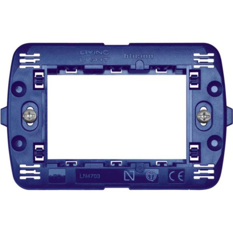 SOPORTE RESINA P/PLACA LIVING/LIGHT 3 MODULOS LN4703- LN4703 - TICINO