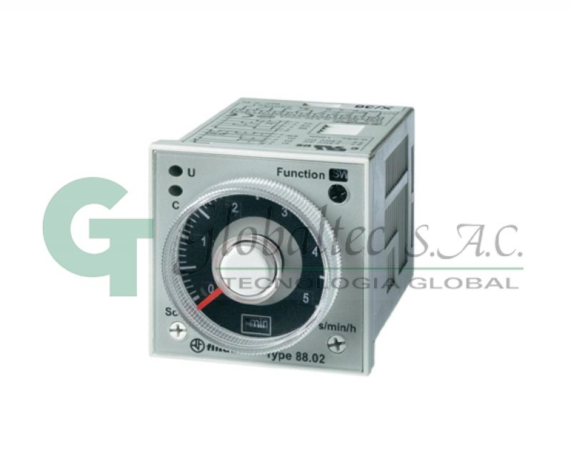 TEMPORIZADOR MULTIFUNCION 2 CONT, C/SE AL P/S/R, UNDECAL 8A 24-230VAC/DC - 88.02.0.230.0002 - FINDER