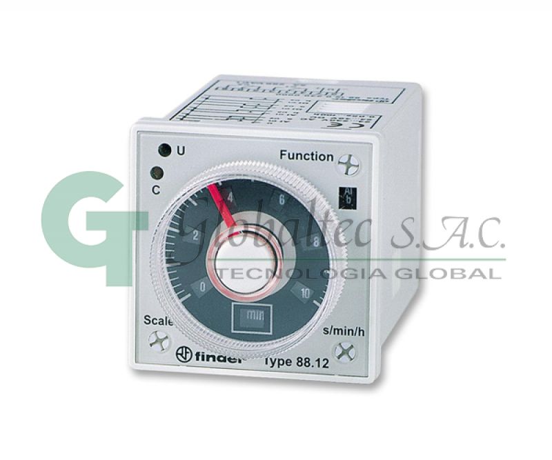 TEMPORIZADOR MULTIFUNCION 2 CONT. OCTAL, 8A 24-230VAC/DC - 88.12.0.230.0002 - FINDER