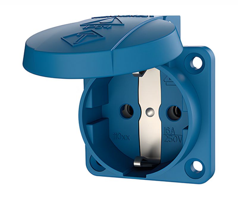 TOMA EMPOTRABLE SCHUKO AZUL 2X16A+T 250V IP54 NUEVO (REEMPLAZO TEMPORAL DEL 11011)  - [11031] - MENNEKES