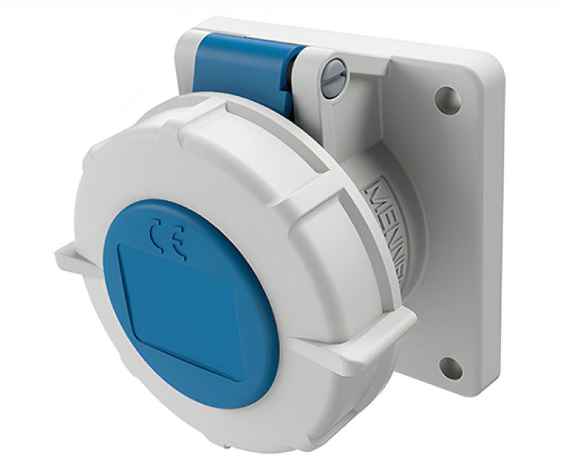 Toma para Empotrar 2X16A+T 250VAC Azul 6H 1708 - MENNEKES - Equipos de Automatización