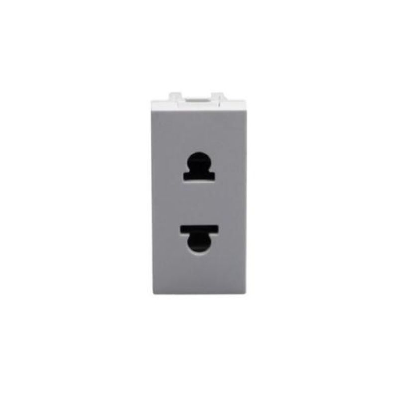 TOMA UNIVERSAL EU/US 2P 15/16 A MATIX GO 1 MODULO GRIS - JG4125 - TICINO