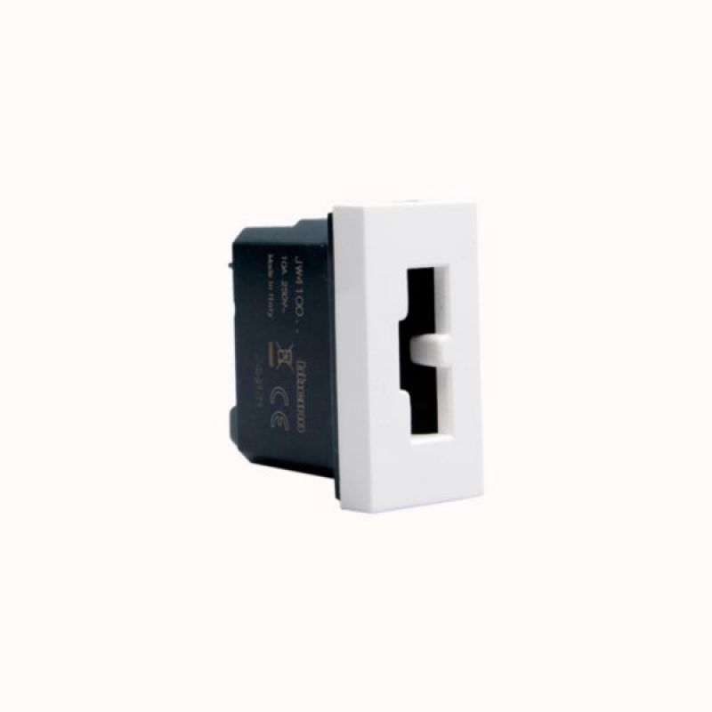TOMACORRIENTE DE SEGURIDAD 10A MATIX GO 1 MODULO BLANCO - JW4100 - TICINO