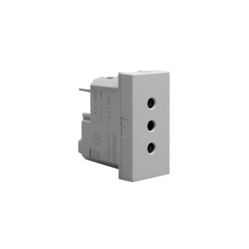 TOMACORRIENTE DE SEGURIDAD 10A MATIX GO 1 MODULO GRIS - JG4100 - TICINO