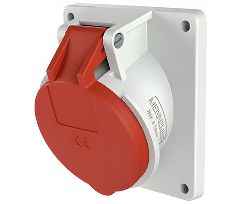 Tomacorriente Empotrar 2X32A+T 415V IP44 9H Rojo 1493 - MENNEKES - Equipos de Automatización