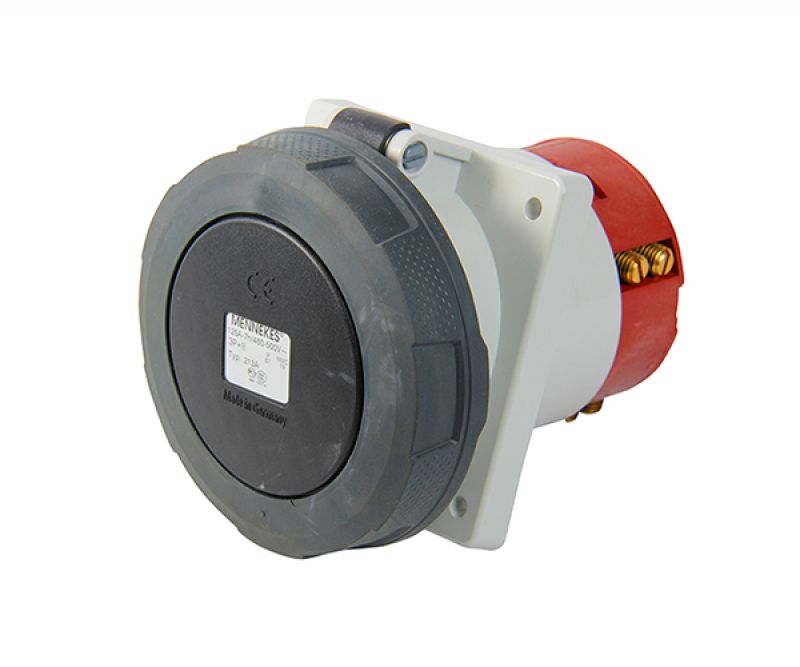 Tomacorriente Empotrar 3X125A+T 500V IP67 Negro 213A - MENNEKES - Equipos de Automatización