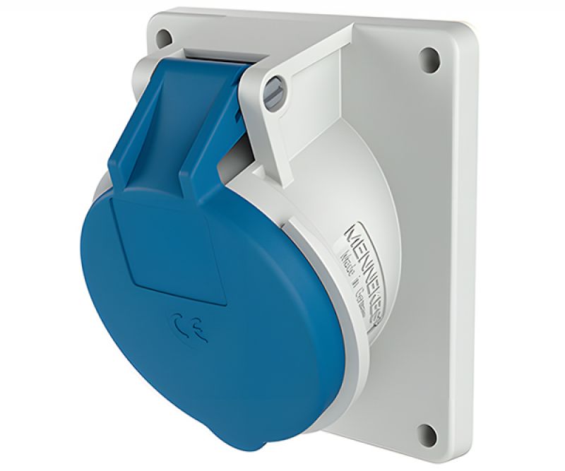Tomacorriente Empotrar 3X32A+T 250V IP44 9H Azul 1495 - MENNEKES - Equipos de Automatización
