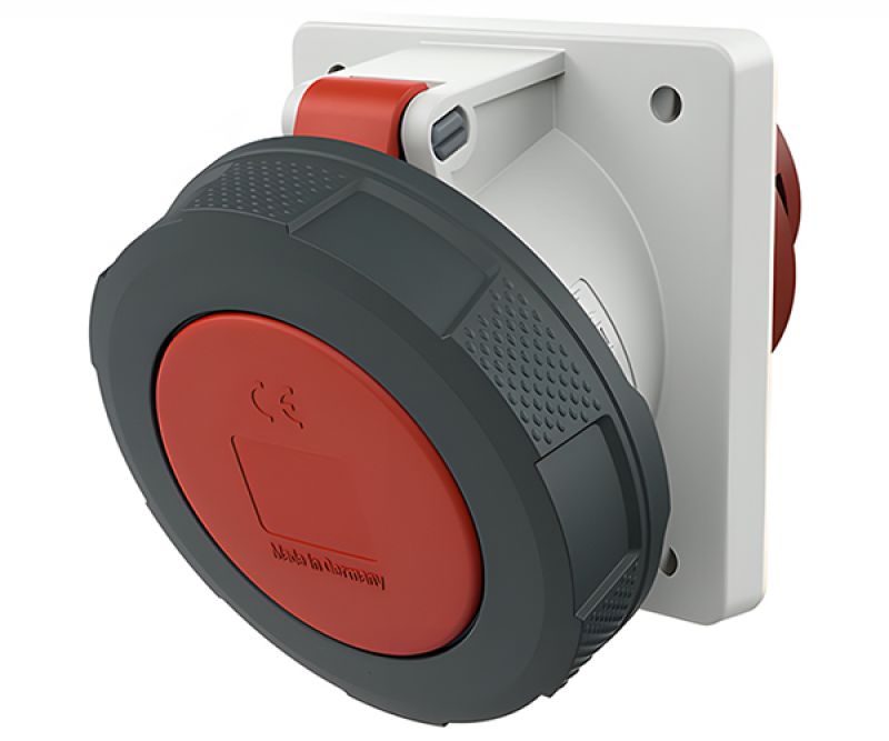 Tomacorriente Empotrar 3X63A+N+T 415V IP67 6H Rojo 209A - MENNEKES - Equipos de Automatización