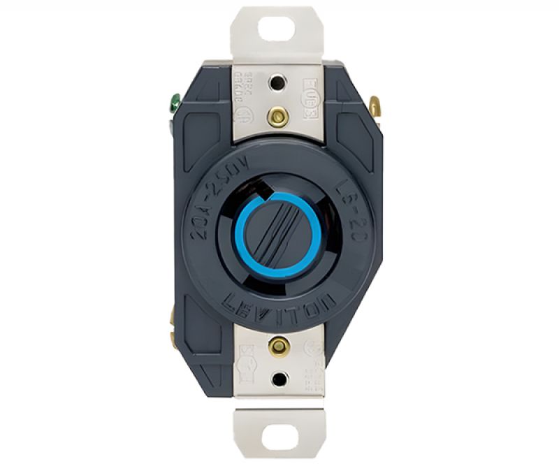 TOMACORRIENTE EMPOTRAR DE TORSION 2X20A+T 250V NEMA L6-20R [2320] LEVITON