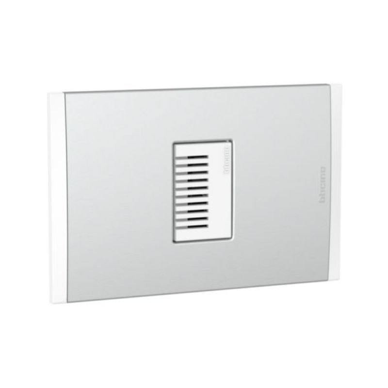 ZUMBADOR 230V BLANCO C/PLACA ALUMINIO NATURAL MODUS 4 - AH2149EBMN - TICINO